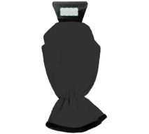 ABS ice scraper and polyester glove